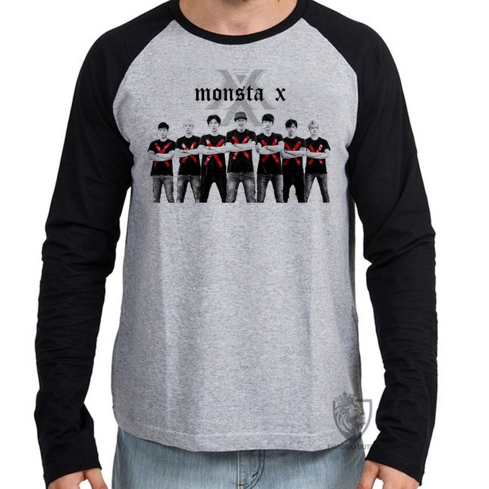 Camiseta Manga Longa blusa monsta x bts