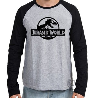 Camiseta Manga Longa Jurassic Park logo