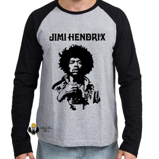 Camiseta Manga Longa Jimi Hendrix  Woodstock  