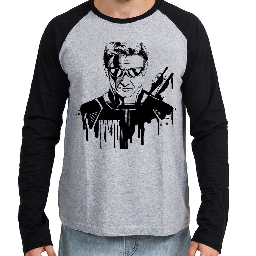 Camiseta Manga Longa blusa Gavião Arqueiro