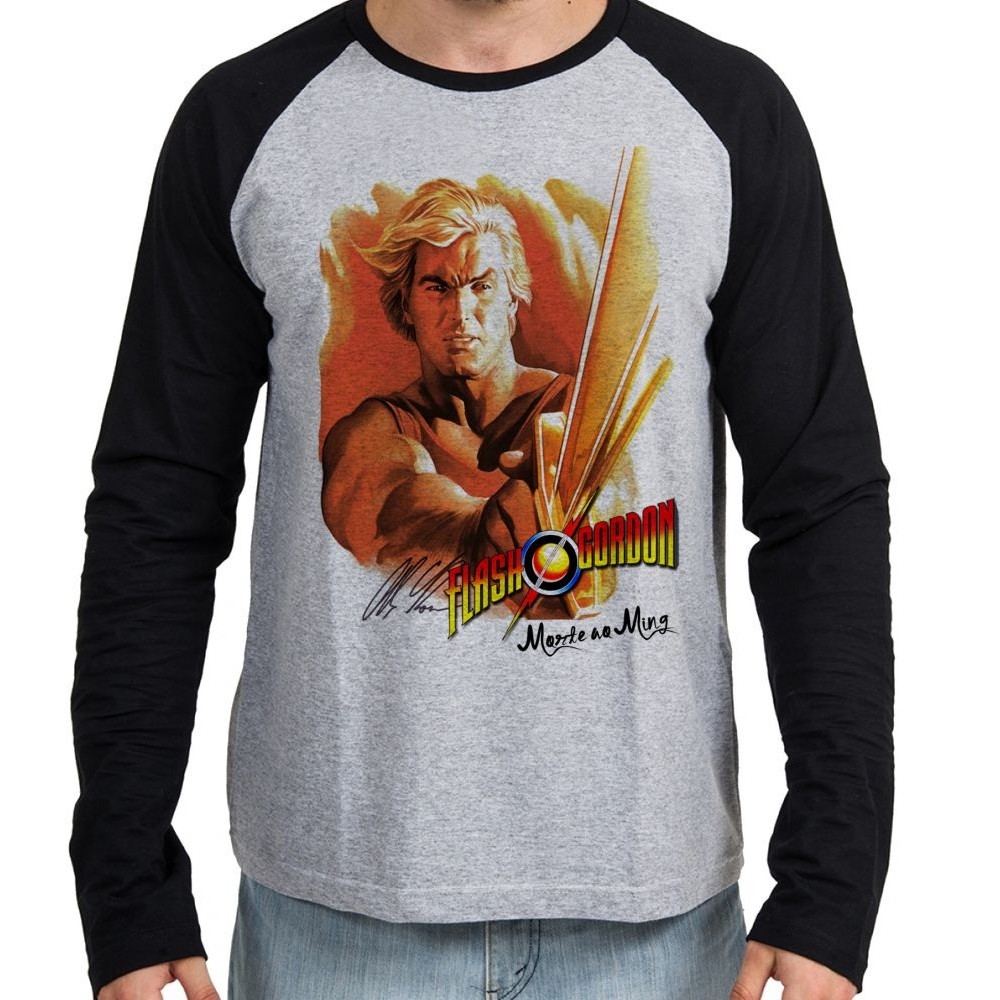 Camiseta Manga Longa blusa Flash Gordon Morte ao Ming!