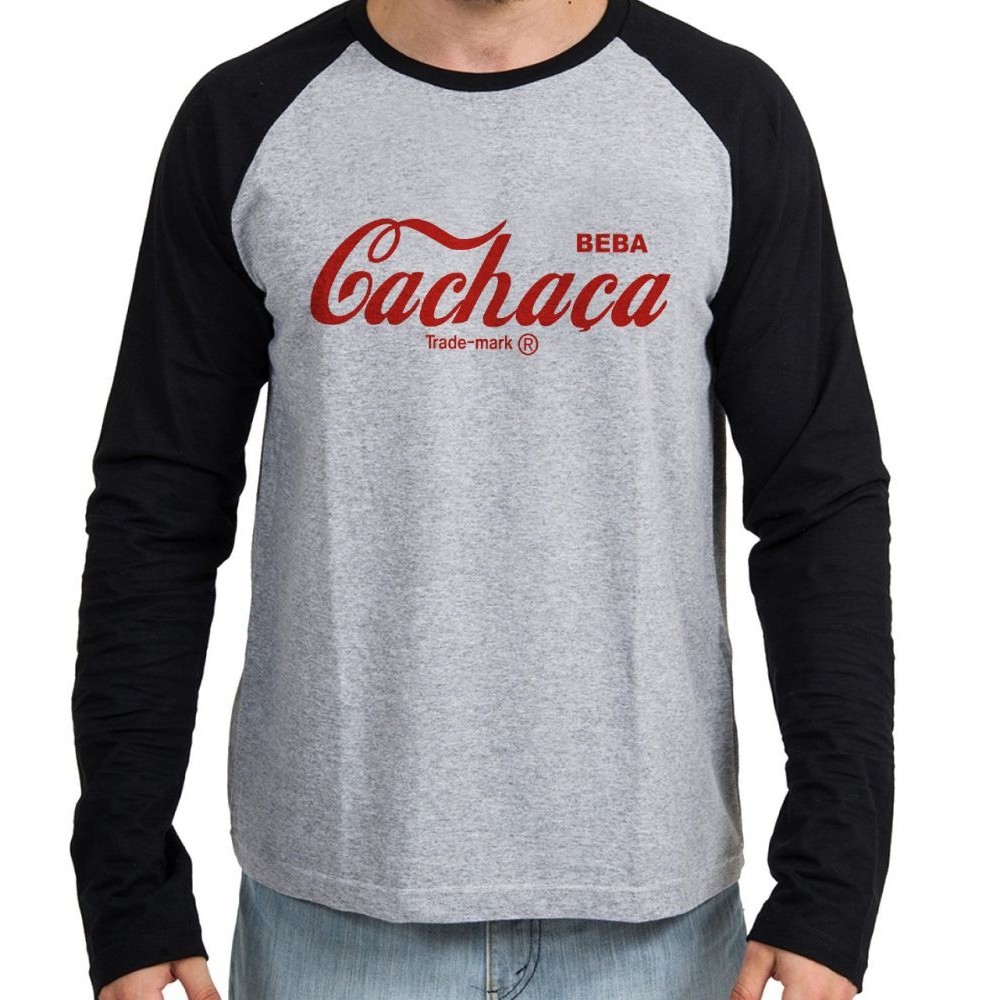 Camiseta Manga Longa blusa Beba Cachaça