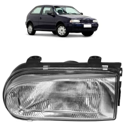 Farol Dianteiro Gol G2 1995 1996 1997 1998 1999 Foco Simples Máscara Cromada Lente Lisa Vidro