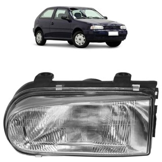 Farol Dianteiro Gol G2 1995 1996 1997 1998 1999 Foco Simples Máscara Cromada Lente Lisa Vidro em Oferta na Shopee