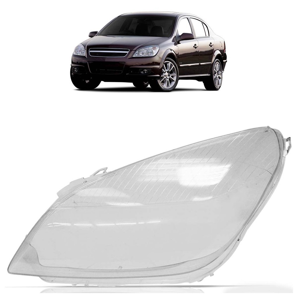Lente Farol Dianteiro Vectra 2006 2007 2008 Transparente Lente Lisa Acrilico - Spare Parts and Accessories for Vehicles
