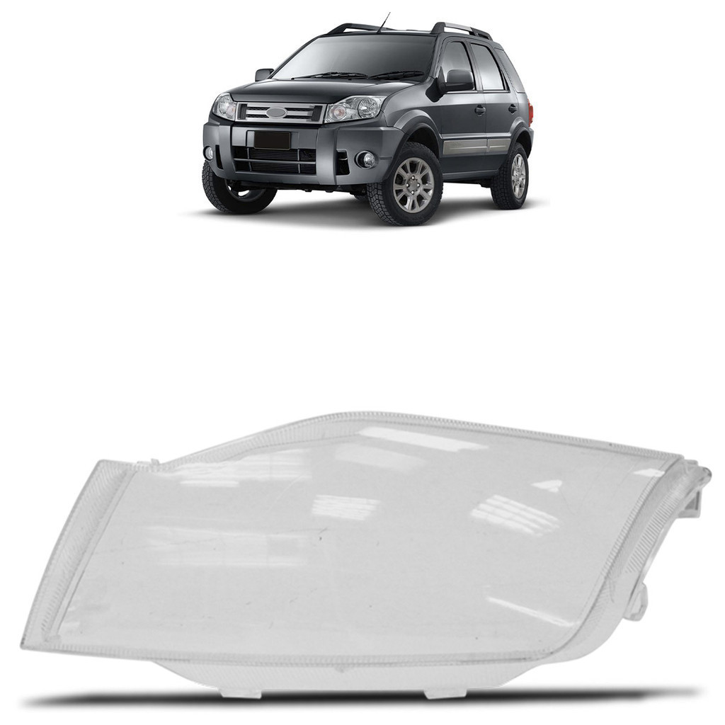 Lente Farol Dianteiro Ecosport 2008 2009 2010 2011 2012 Lente Lisa Acrilico Transparente