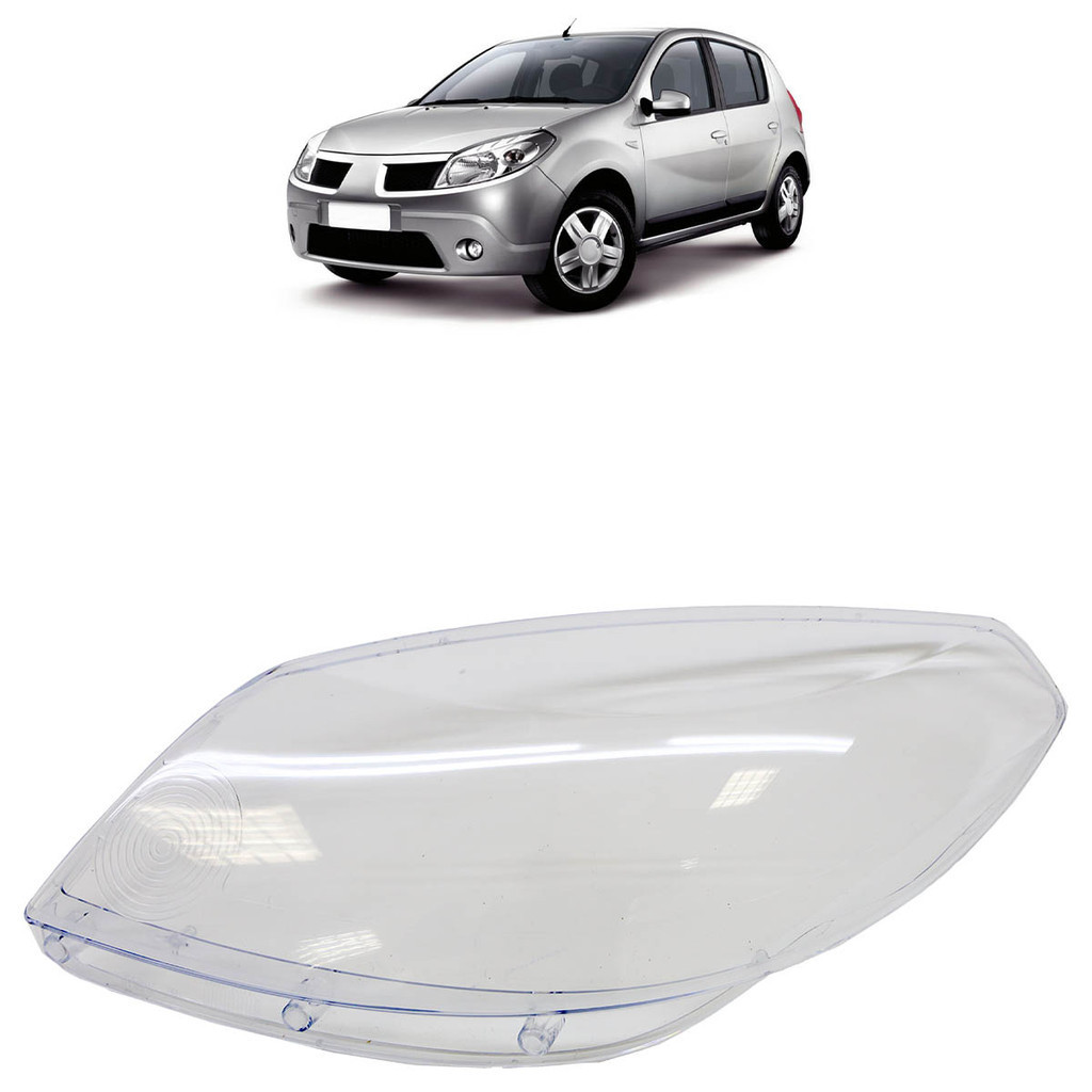 Lente Farol Principal Sandero 2012 2013 2014 Lente Lisa Acrilico Transparente em Oferta na Shopee