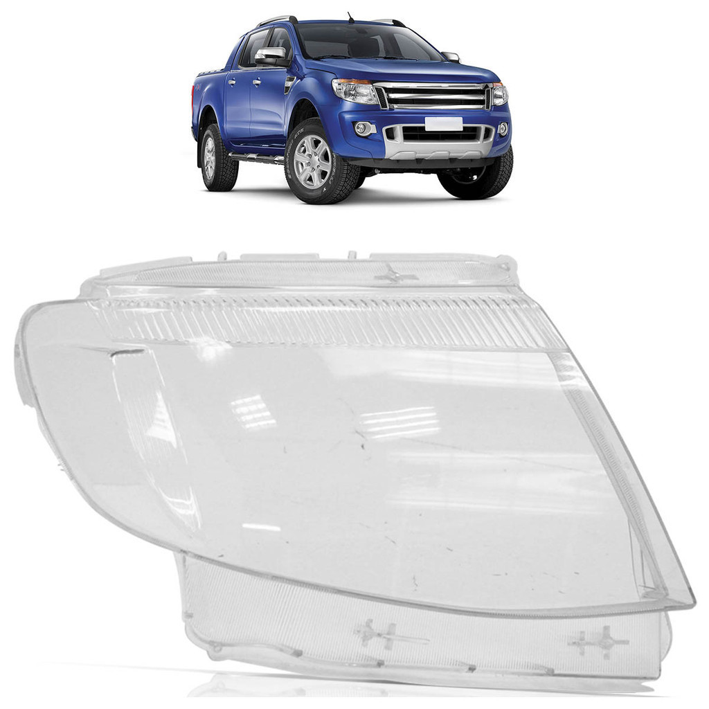 Lente Farol Dianteiro Ranger 2013 2014 2015 Transparente Lente Lisa Acrilico