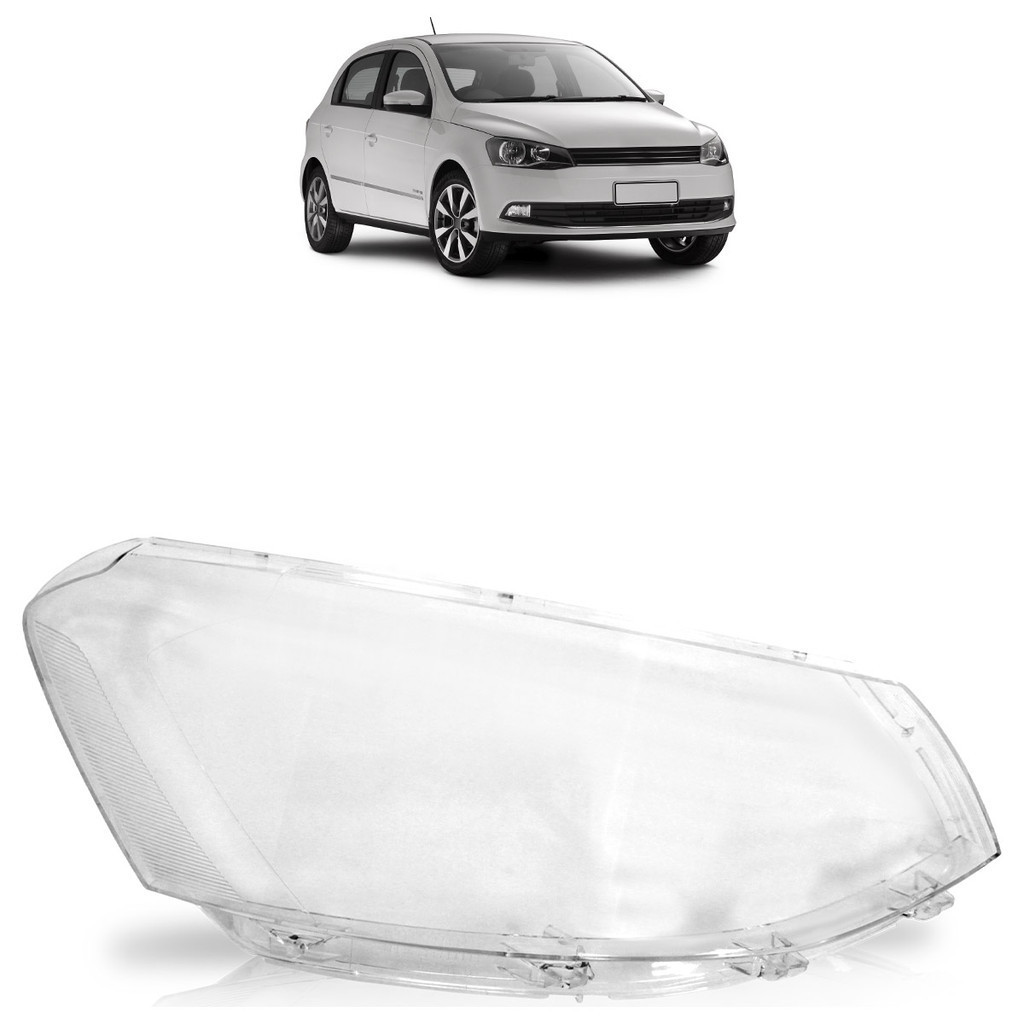 Lente Farol Gol Voyage Saveiro G6 2013 2014 2015 2016 Lente Lisa Acrilico Transparente