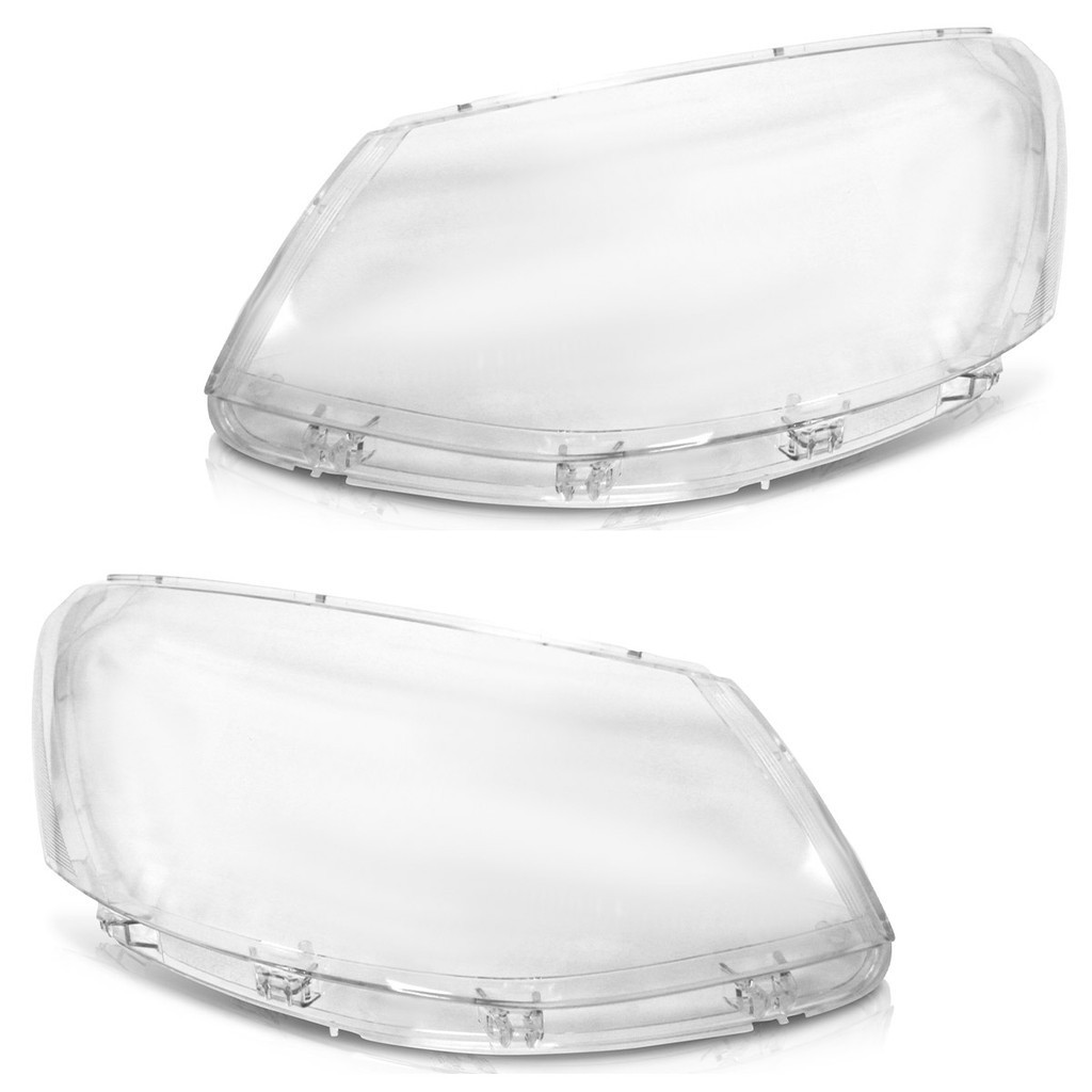 Lente Farol Gol Voyage Saveiro G6 2013 2014 2015 2016 Lente Lisa Acrilico Transparente — imagem 2 de 2