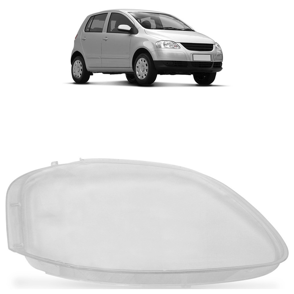 Lente Farol Dianteiro Fox 2008 2009 2010 Transparente Lente Lisa Acrilico em Oferta na Shopee