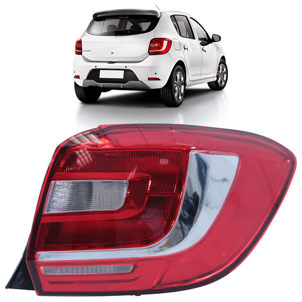 Lanterna Traseira Sandero 2015 2016 2017 2018 2019 2020 Bicolor - Spare Parts and Accessories for Vehicles