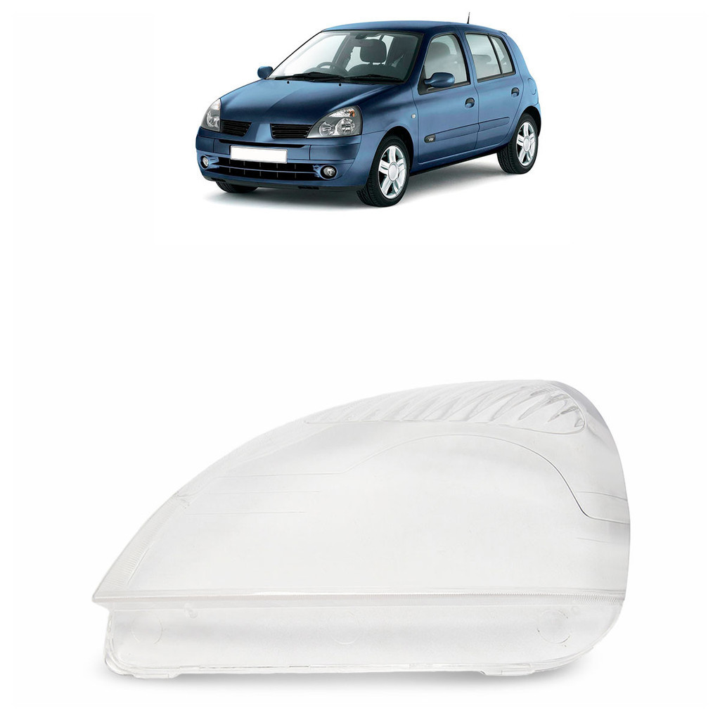 Lente Farol Dianteiro Clio 2004 A 2012 Transparente Lente Lisa Acrilico em Oferta na Shopee