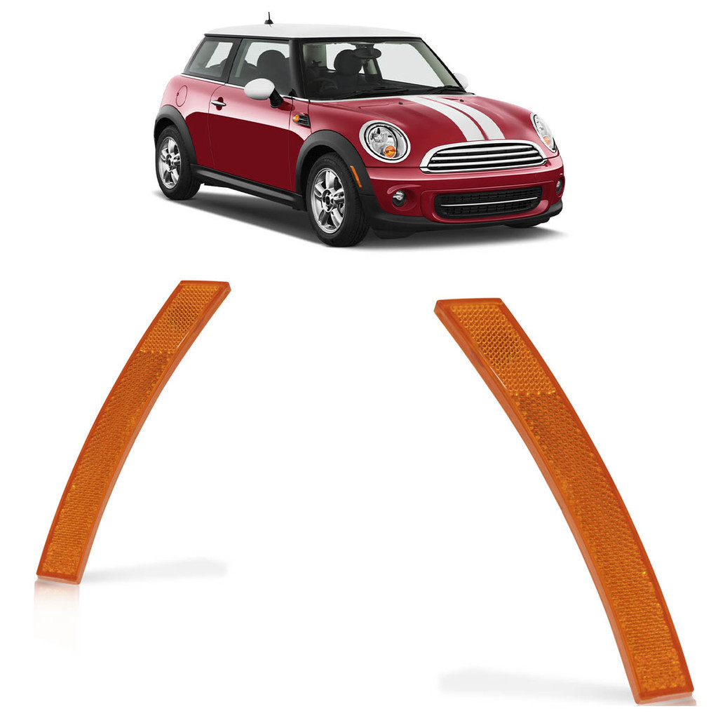 Pisca Seta Parachoque Dianteiro Mini Cooper 2009 A 2014 Âmbar Lente Estriada Acrilico