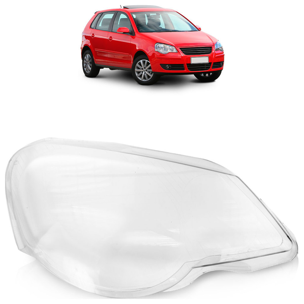 Lente Farol Dianteiro Polo 2007 2008 2009 2010 2011 2012 2013 2014 Transparente Lente Lisa Acrilico em Oferta na Shopee