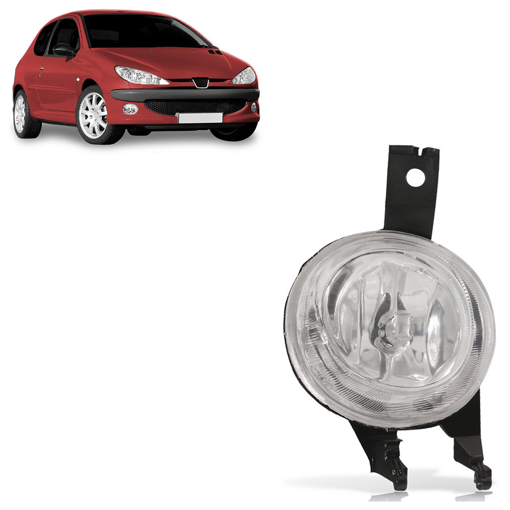 Farol Milha Auxiliar 206 1998 1999 2000 2001 2002 2003 2004 Boquinha Lente Lisa Vidro em Oferta na Shopee