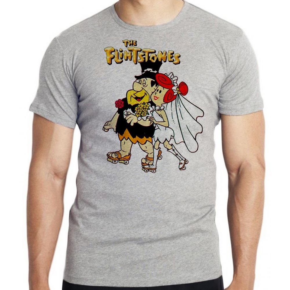 Camiseta The flinstones casamento Blusa criança infantil juvenil adulto camisa todos tamanhos