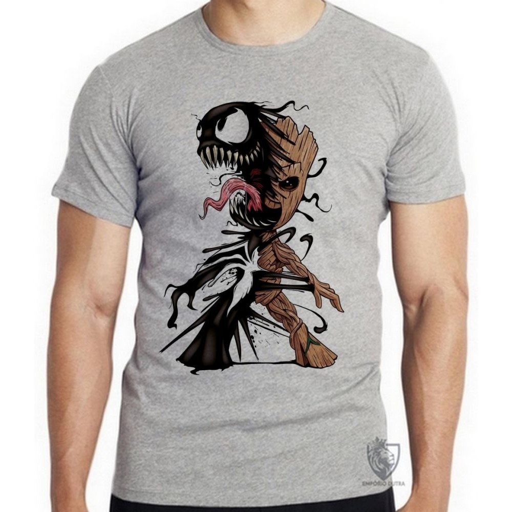 Camiseta Venom Groot Blusa criança infantil juvenil adulto camisa tamanhos