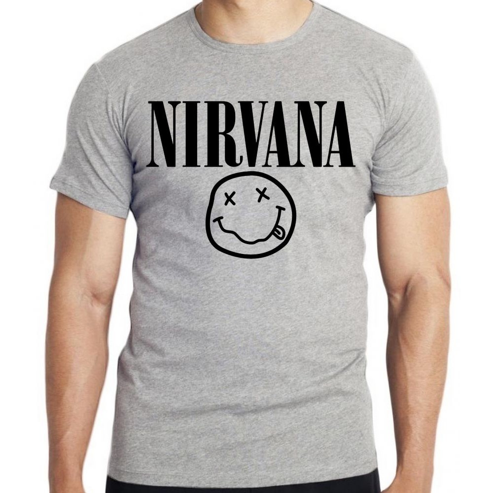 Camiseta Nirvana Carinha Blusa criança infantil juvenil adulto camisa tamanhos