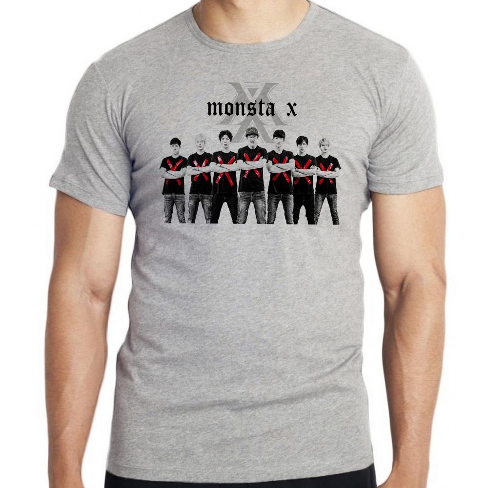 Camiseta monsta x bts Blusa criança infantil juvenil adulto camisa tamanhos