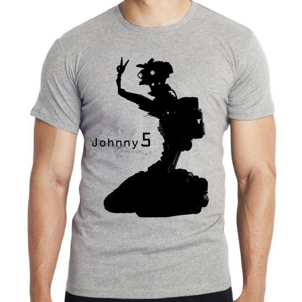 Camiseta Johnny 5 robô Blusa criança infantil juvenil adulto camisa tamanhos