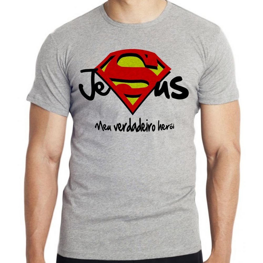 Camiseta Jesus verdadeiro Herói Blusa criança infantil juvenil adulto camisa tamanhos