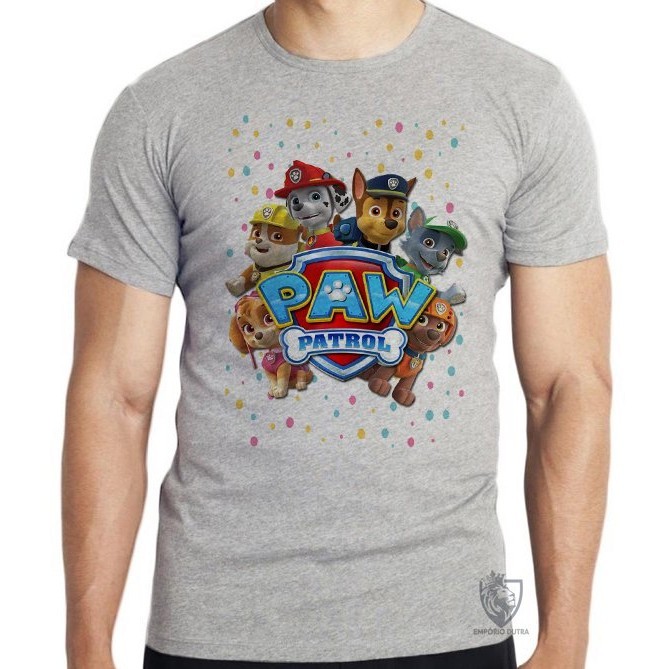 Camiseta  Patrulha Canina equipe Blusa criança infantil juvenil adulto camisa todos tamanhos