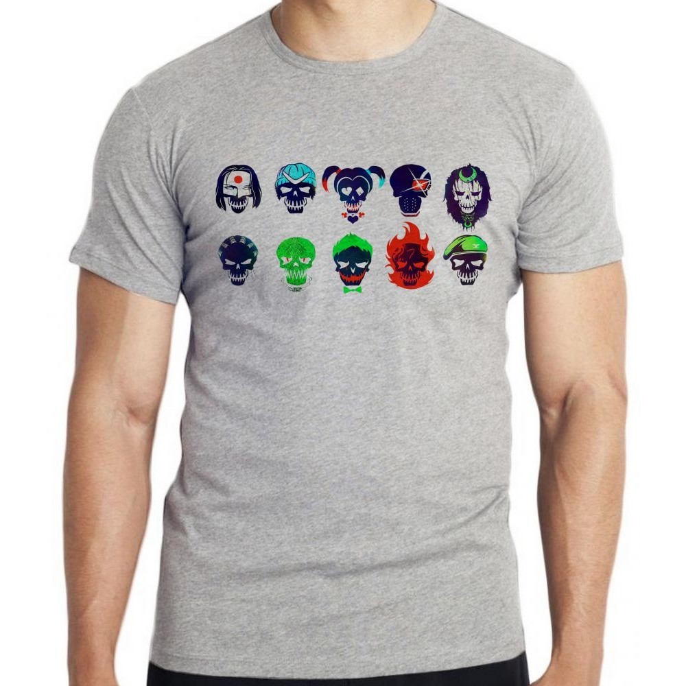 Camiseta Esquadrão Suicida faces Blusa criança infantil juvenil adulto camisa tamanhos