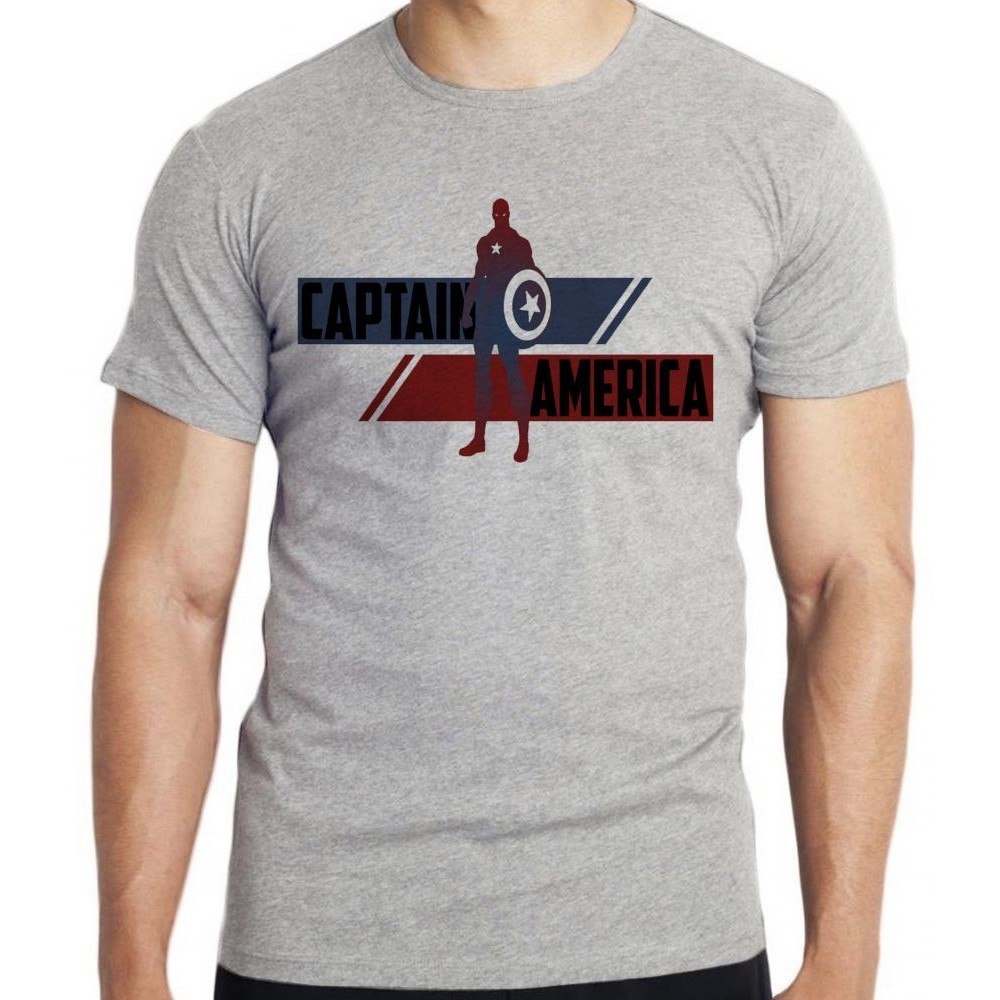 Camiseta Capitão América  Listra Vingadores Blusa criança infantil juvenil adulto camisa tamanhos