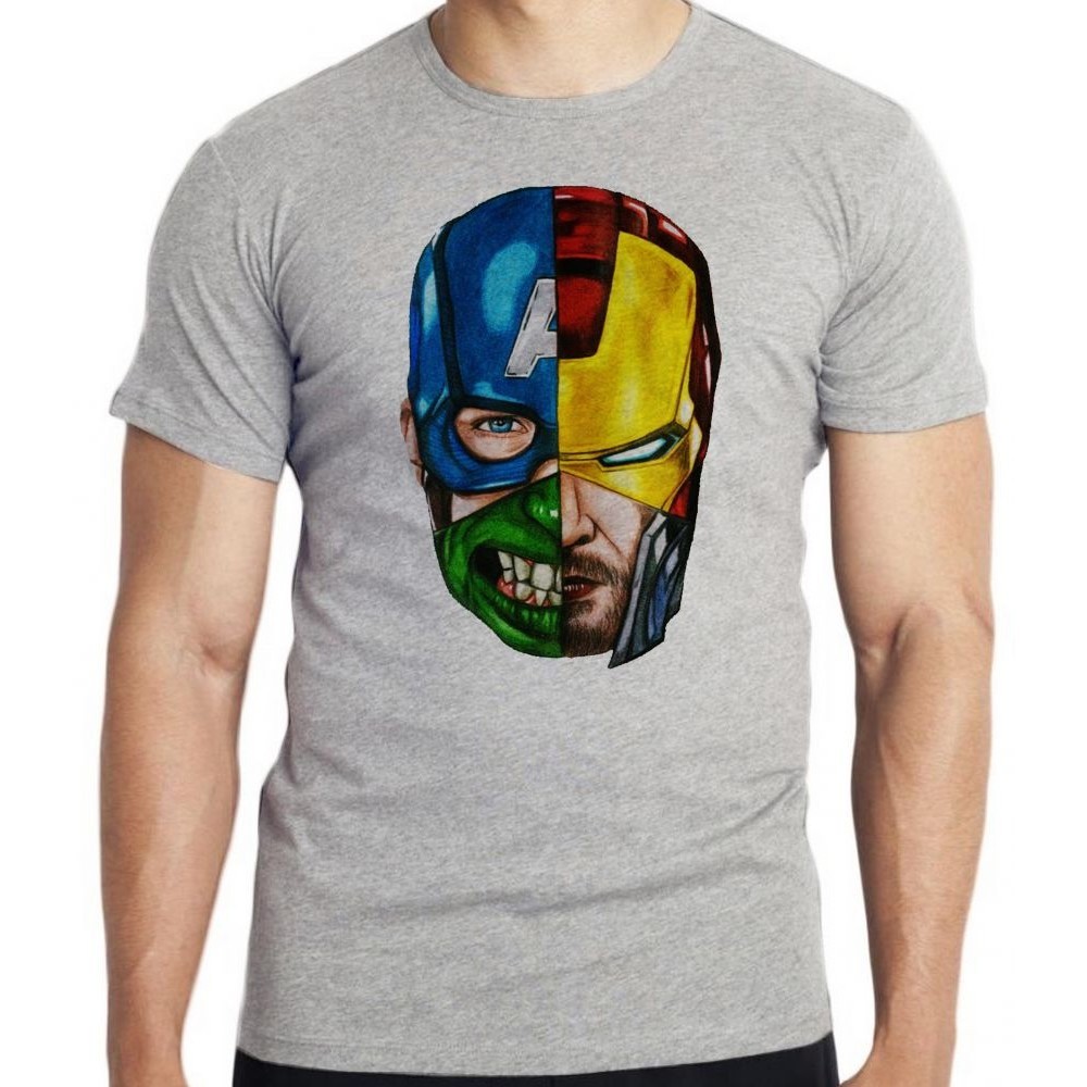 Camiseta  Vingadores cabeça Blusa criança infantil juvenil adulto camisa tamanhos