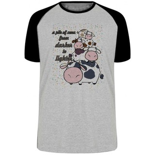 Camiseta Pilha de Vacas Blusa Plus Size extra grande adulto ou infantil