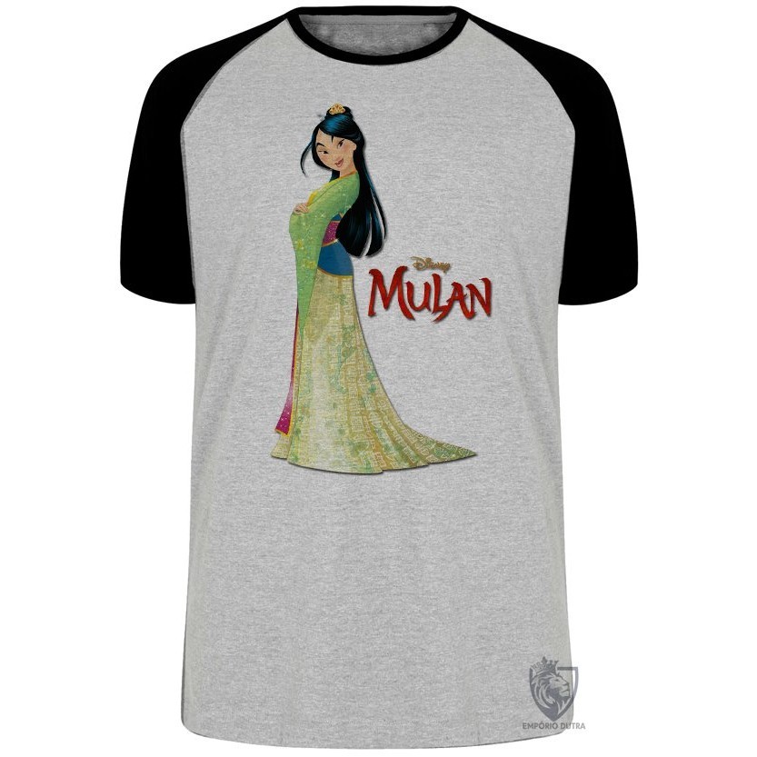Camiseta Mulan vestido Blusa Plus Size extra grande adulto ou infantil