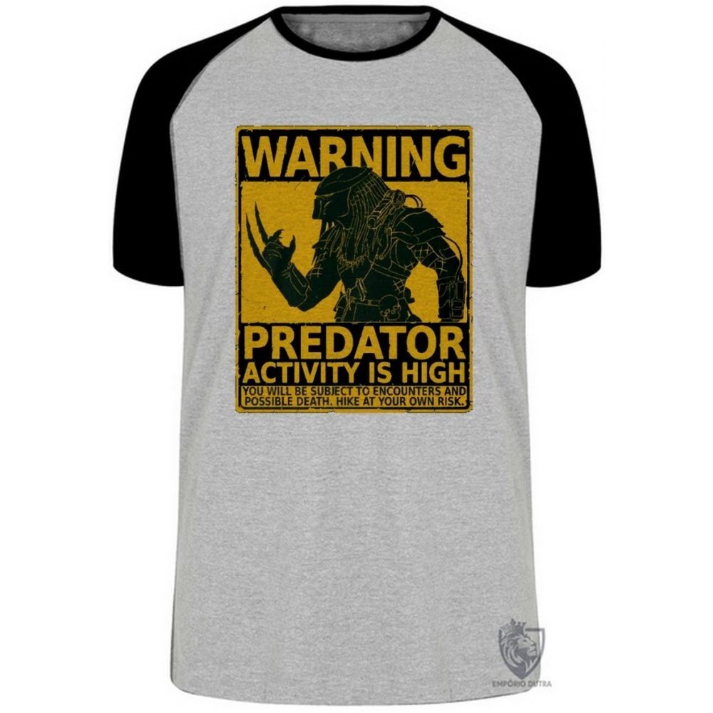 Camiseta  Predador cartaz  Blusa Plus Size extra grande adulto ou infantil