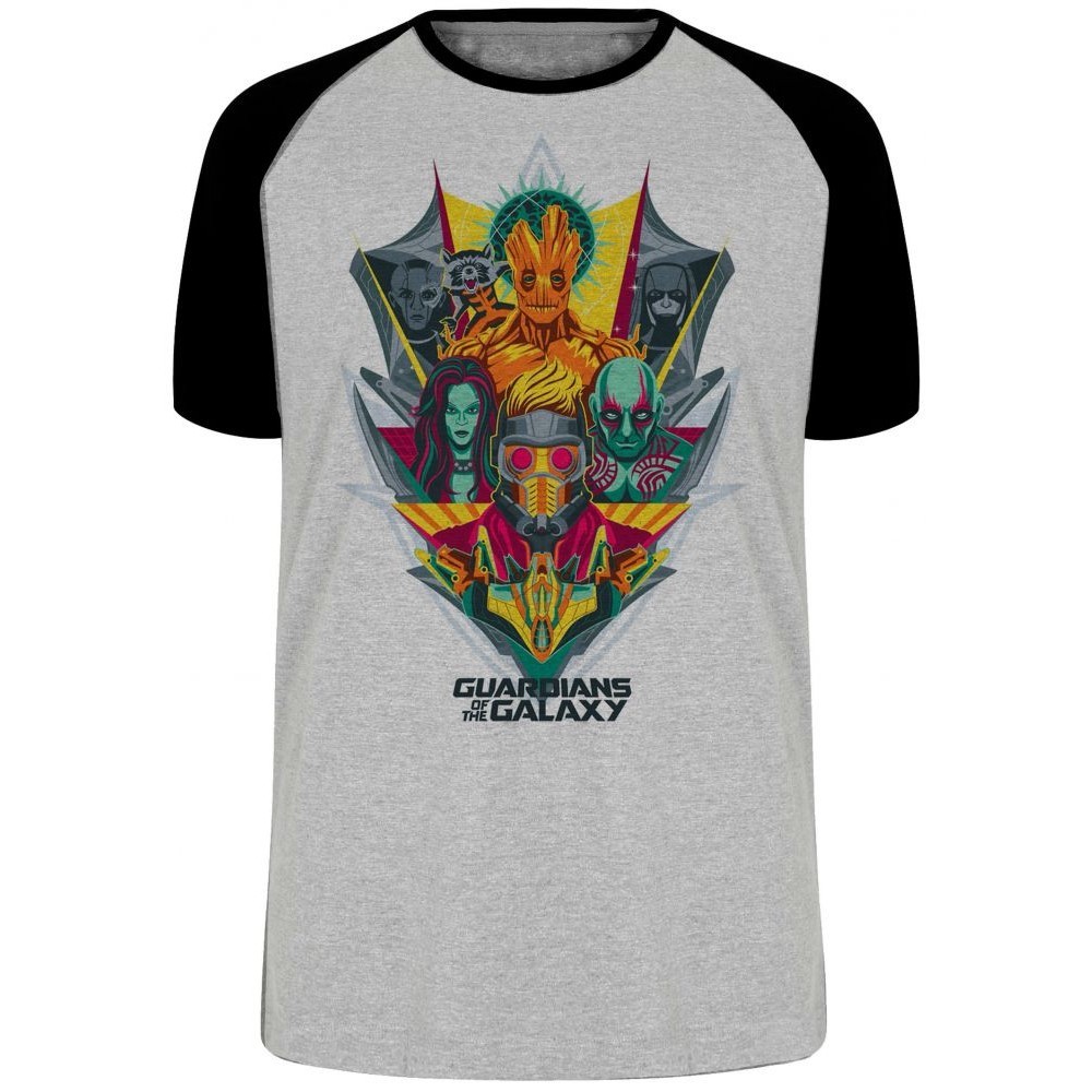Camiseta Guardiões da Galáxia colorido Blusa Plus Size extra grande adulto ou infantil