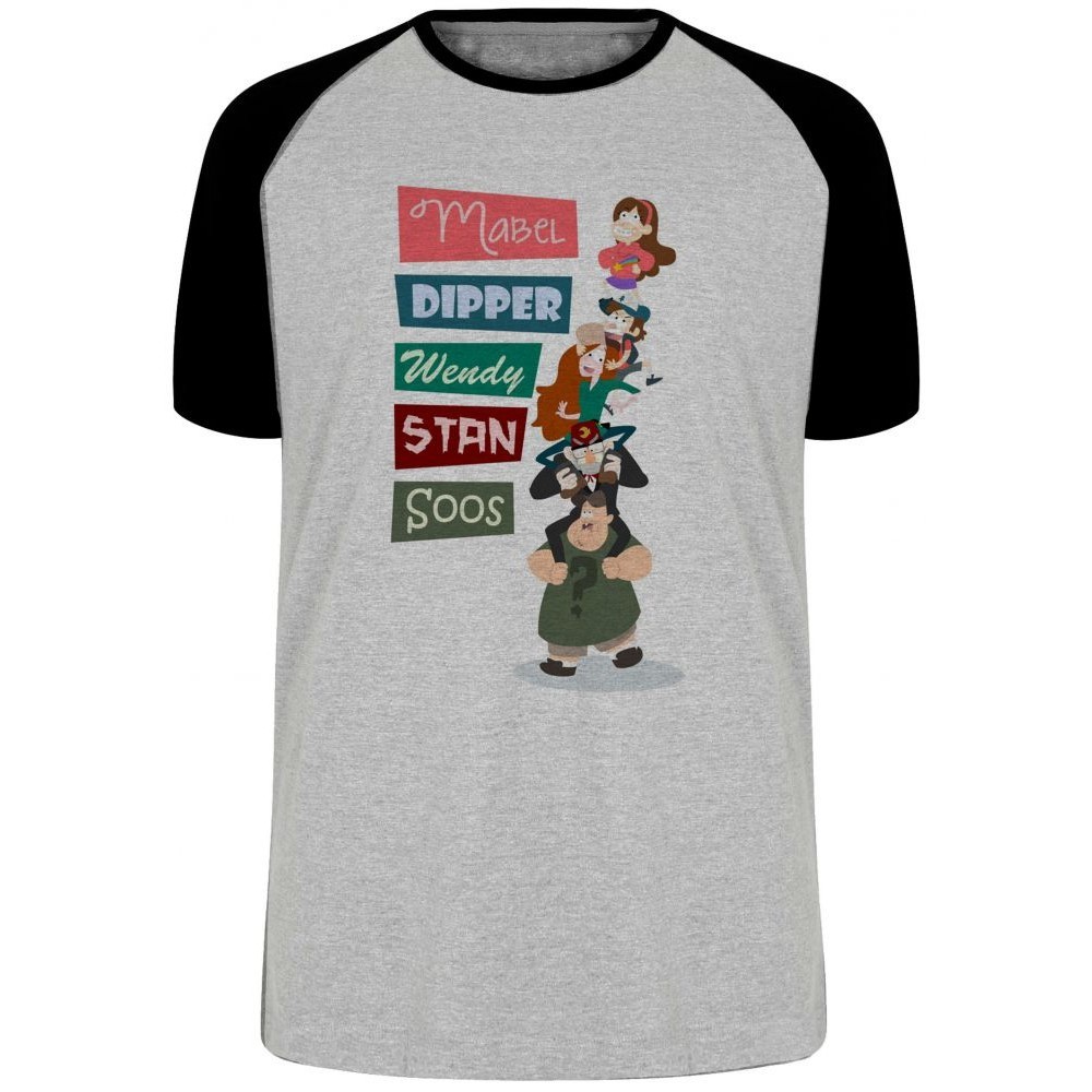 Camiseta Gravity Falls  pilha nomes Blusa Plus Size extra grande adulto ou infantil