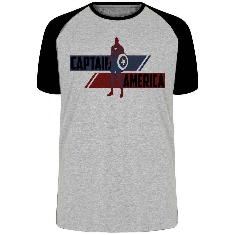 Camiseta Capitão América  Listra Vingadores Blusa Plus Size extra grande adulto ou infantil