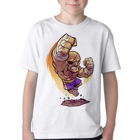 Camiseta Infantil ou adulto Sagat Street Figther Blusa Criança todos tamanhos