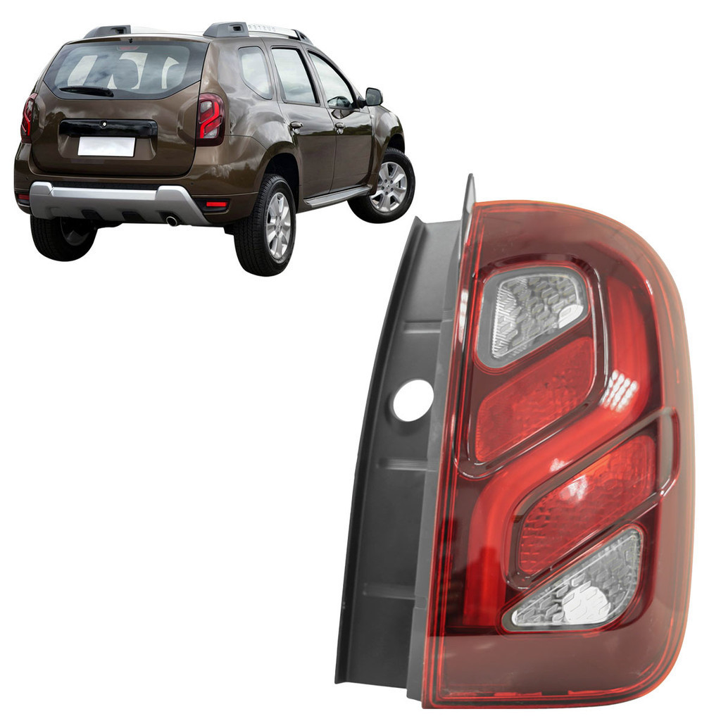 Lanterna Traseira Duster 2015 2016 2017 2018 Led Bicolor Lente Acrilico em Oferta na Shopee