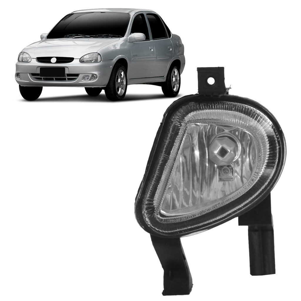 Farol Milha Auxiliar Corsa Hatch Sedan Pickup 2000 2001 2002 Lente Lisa Vidro em Oferta na Shopee