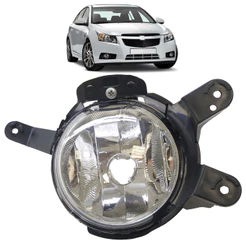 Farol Milha Auxiliar Cruze 2011 2012 2013 2014 Carcaça Preta Lente Lisa Acrilico