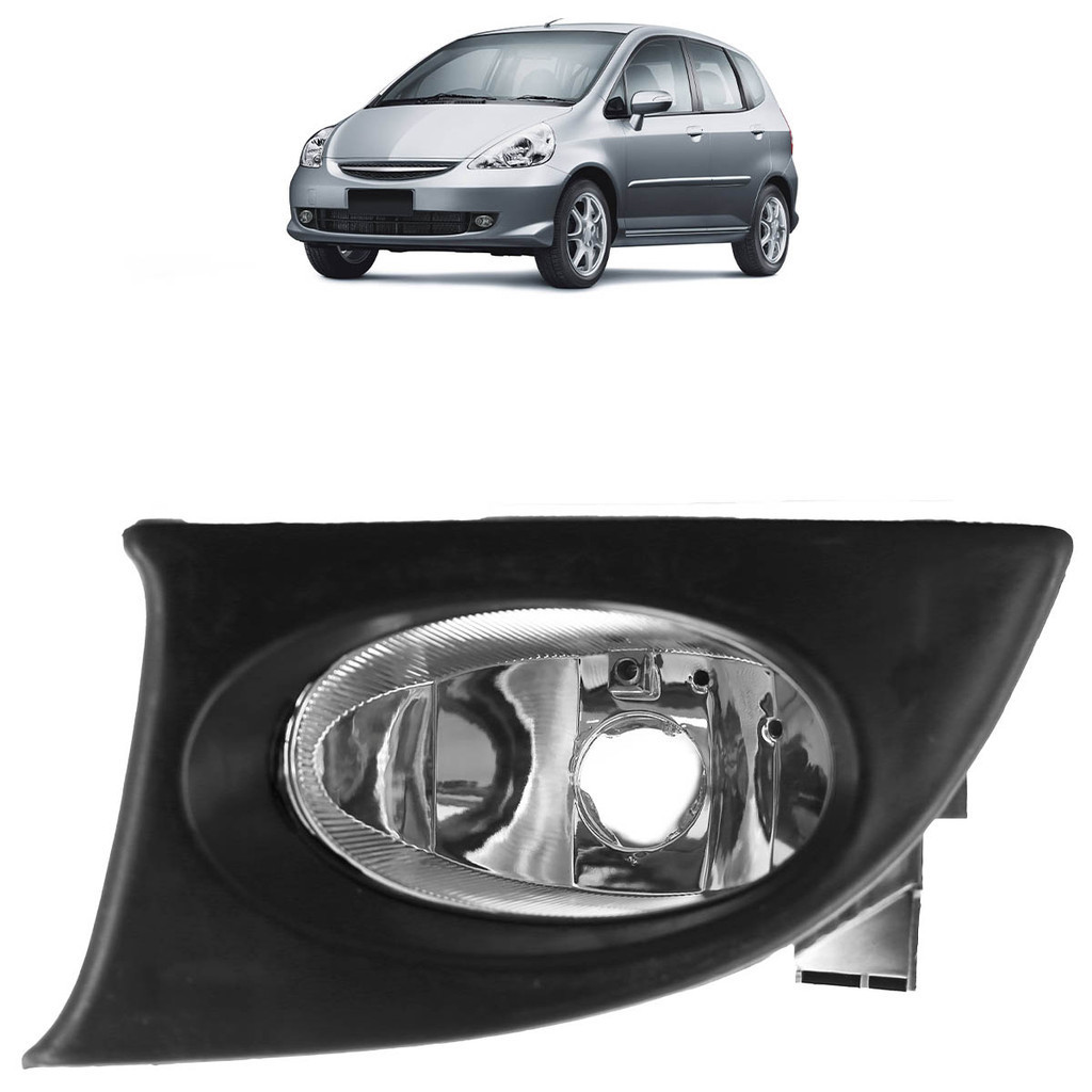 Farol Milha Auxiliar Fit 2006 2007 2008 Lente Lisa Acrilico em Oferta na Shopee