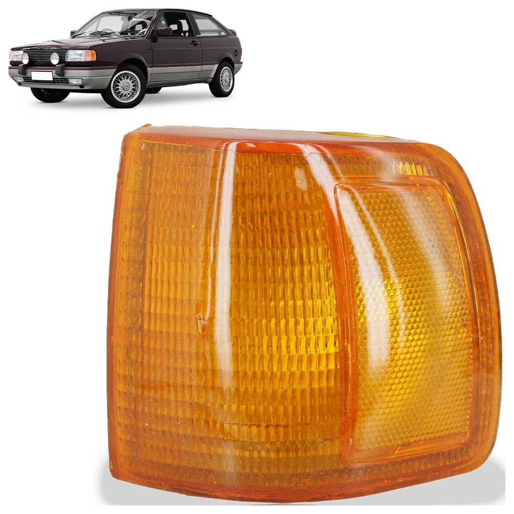Pisca Seta Dianteira Gol G1 1991 1992 1993 1994 Âmbar Carcaça Cinza Lente Acrilico
