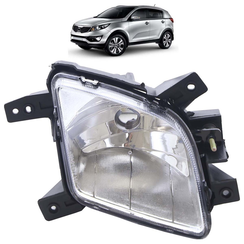 Farol Milha Auxiliar Sportage 2011 2012 2013 2014 Lente Lisa Acrilico
