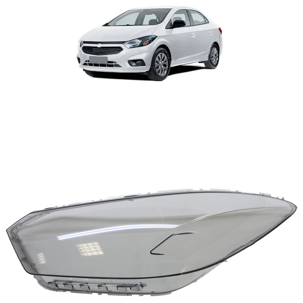 Lente Farol Principal Onix Lt Ltz 2017 2018 2019 Fumê Lisa Acrilico em Oferta na Shopee