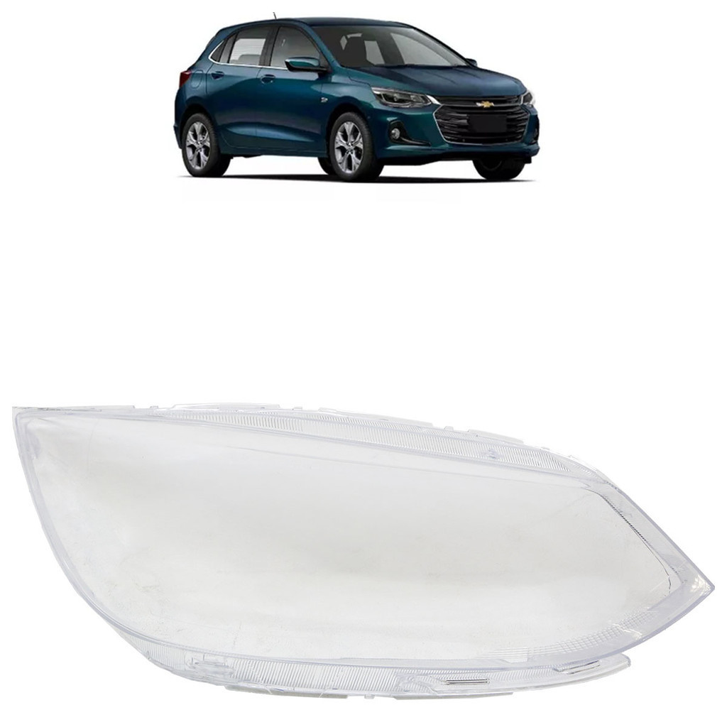 Lente Farol Dianteiro Onix 2020 2021 2022 2023 2024 Transparente Lisa Acrilico