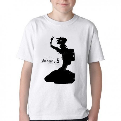 Camiseta Infantil ou adulto Johnny 5 robô Blusa Criança todos tamanhos