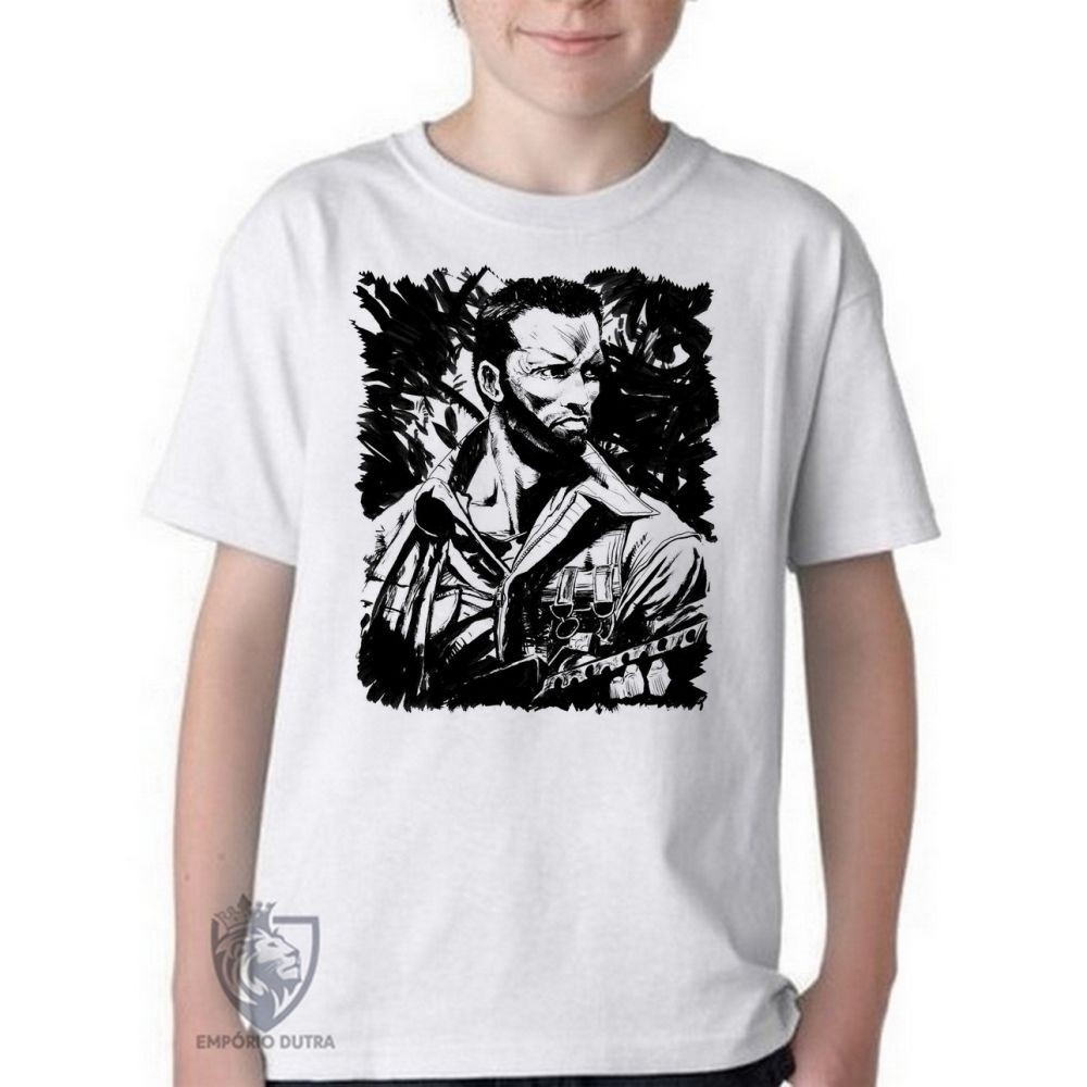 Camiseta Infantil ou adulto  Predador Schwarzenegger Blusa Criança todos tamanhos