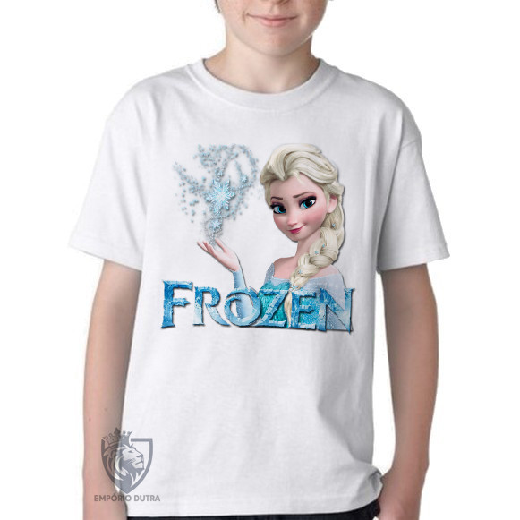 Camiseta Infantil ou adulto Frozen Elsa Blusa Criança todos tamanhos