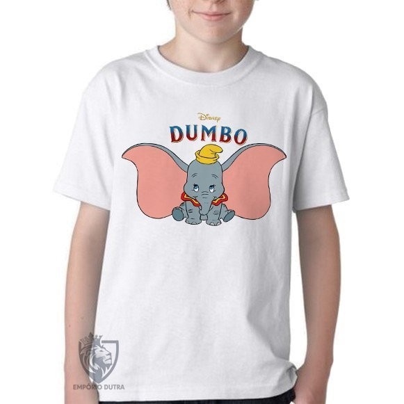 Camiseta Infantil ou adulto  Dumbo desenho Blusa Criança todos tamanhos
