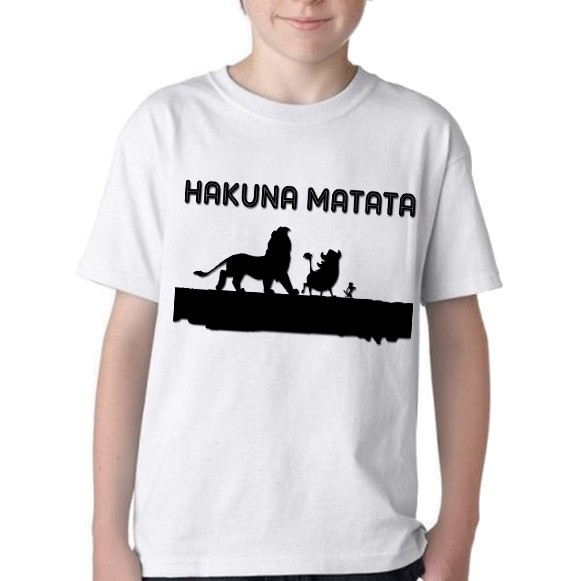 Camiseta Infantil ou adulto  Rei Leão Hakuna Matata Blusa Criança todos tamanhos
